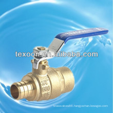 Low lead Pex copper brass ball valves full port C46500 PEX*SWEAT